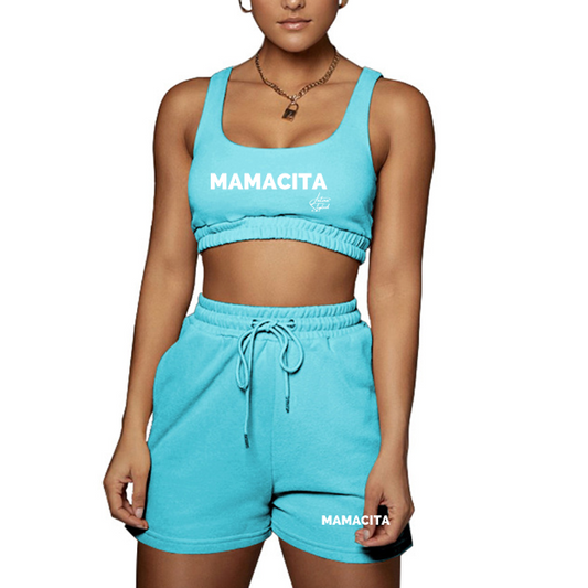 Mamacita Slogan Sports Set - Blue