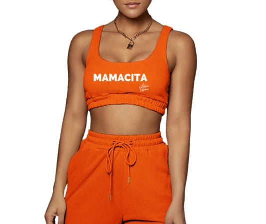 Mamacita Slogan Sports Set - Orange